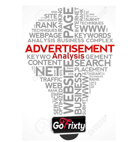 Advertisement analysis cloud with gofrixty logo