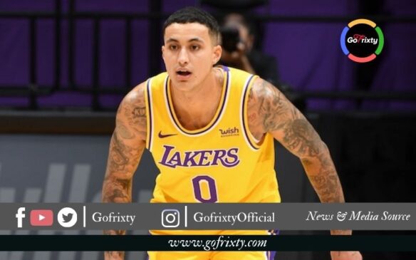 Kyle Kuzma stylish pose during Lakers vs Pelicans 2021