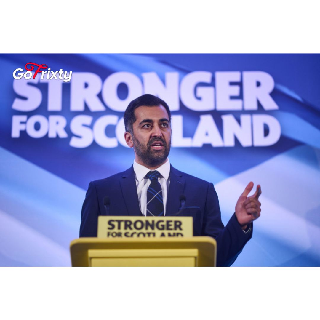 Humza Yousaf talking at event: Stronger for Scotland