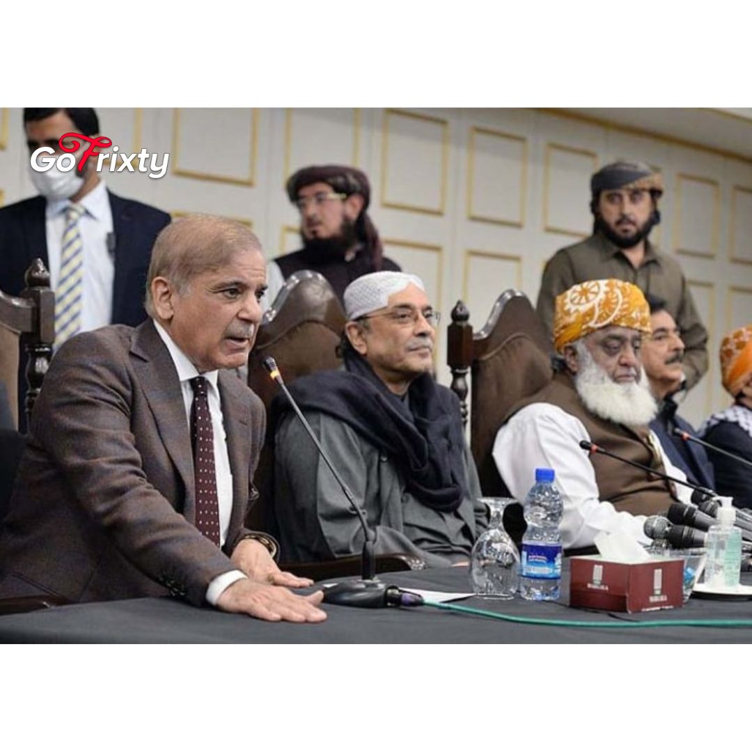 PDM members press conference - Shahbaz Sharif, Asif Ali Zardari, Fazlu rRehman, and Yousuf Raza Gilani