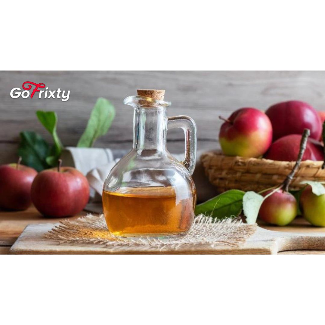 The benefits of Apple Cider - showing Apple basket and Cider liquor