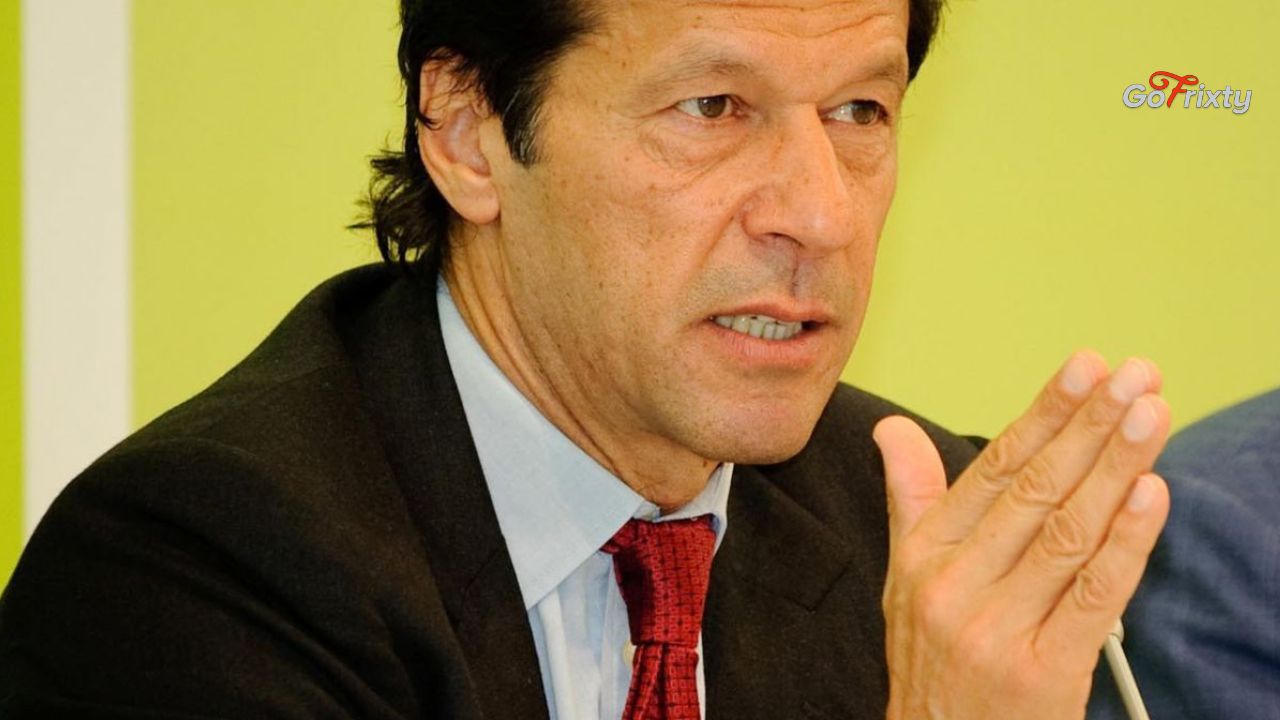 Imran Khan delivering speech