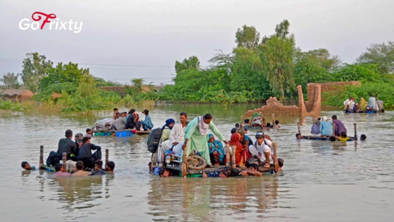 Flood on Indus River in Wake Of Monsoon Rains