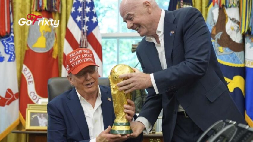 Donald Trump announcing the 2026 World Cup ‘FIFA Pass’ visa plan.