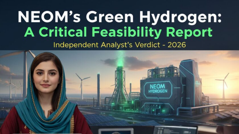 Noor fatima writing about Green hydrogen projects in NEOM feasibility report